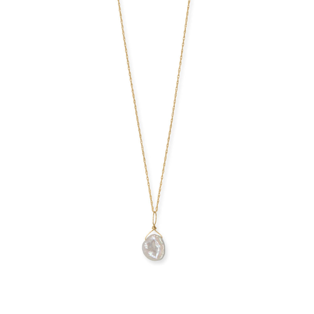 16" 14 Karat Gold Birthstone Necklace (-December)