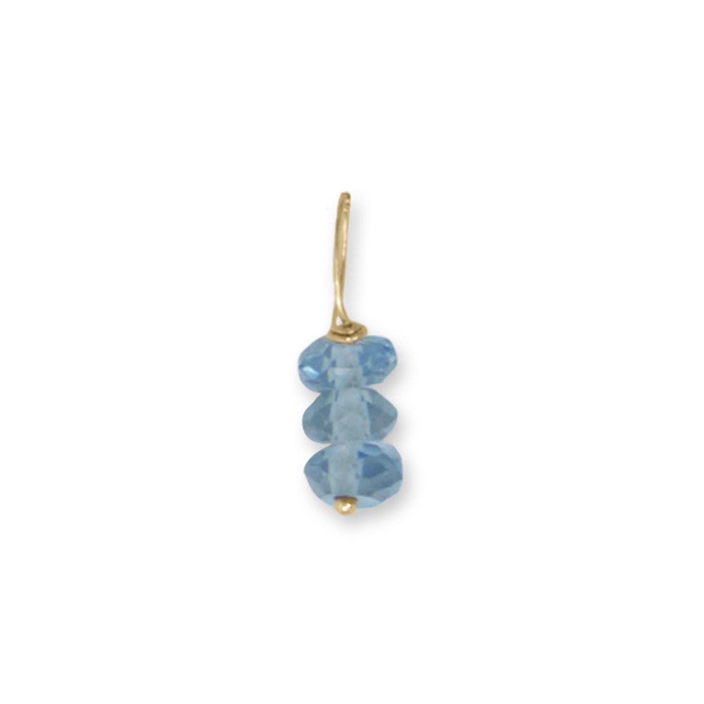 Individual 14 Karat Gold Birthstone Charm (-December)