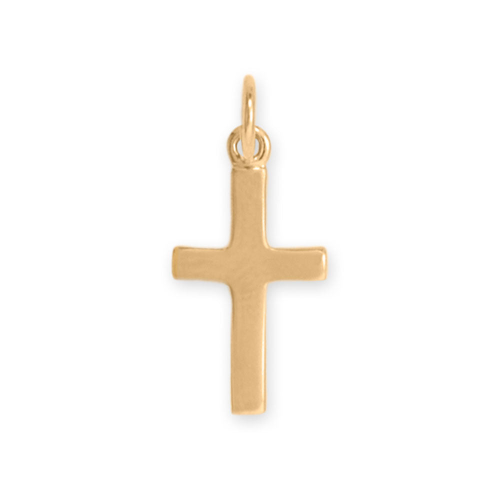 14 Karat Gold Tiny Cross Charm