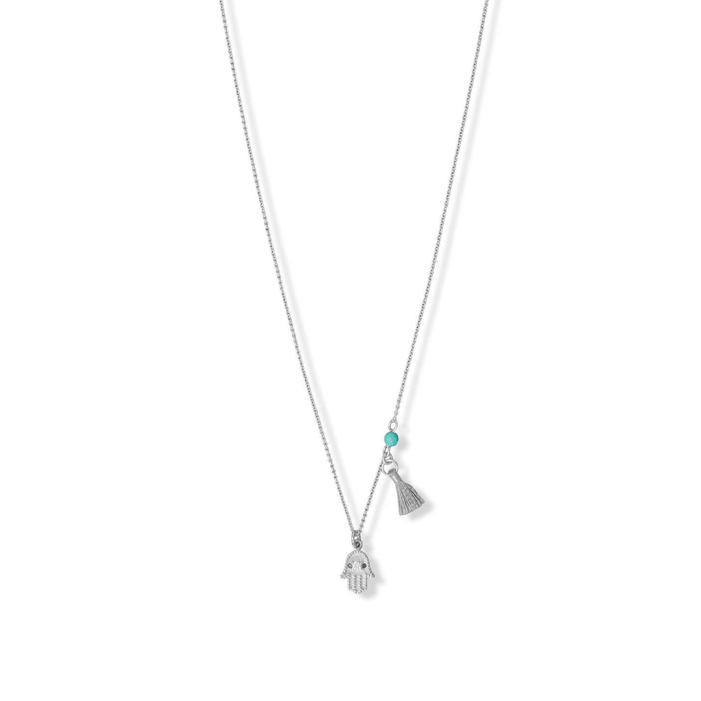 Teeny Tiny Tassel Sterling Silver Necklace - Sparks and Gem