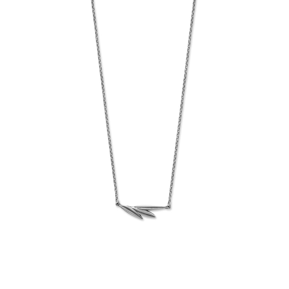 Dainty Rosemary Sprig Bar Necklace