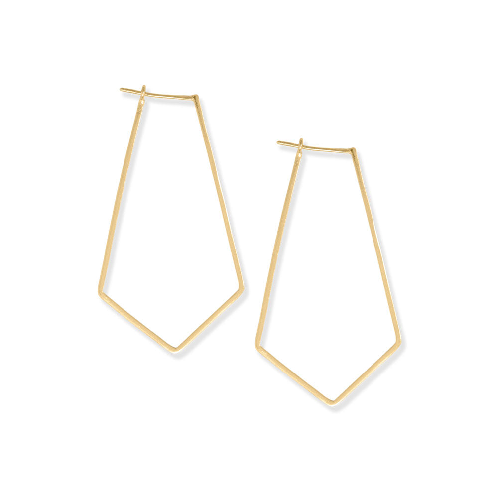 Elongated Pentagon Earrings