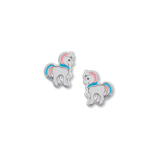 Enamel Unicorn Stud Earrings