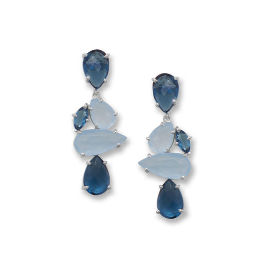 Tumbling Blue Drop Earrings - Sparks and Gem