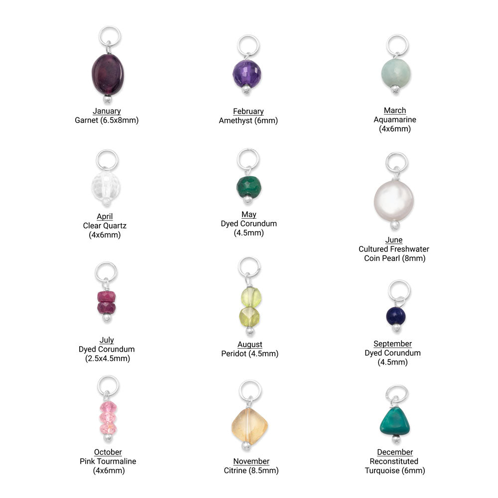 Gem Drop Birthstone Charm (-Decemeber)