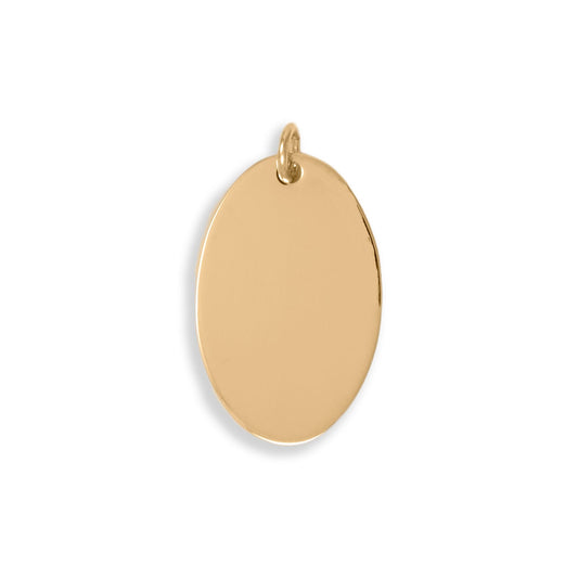 14/20 Gold Filled Engravable Oval Pendant