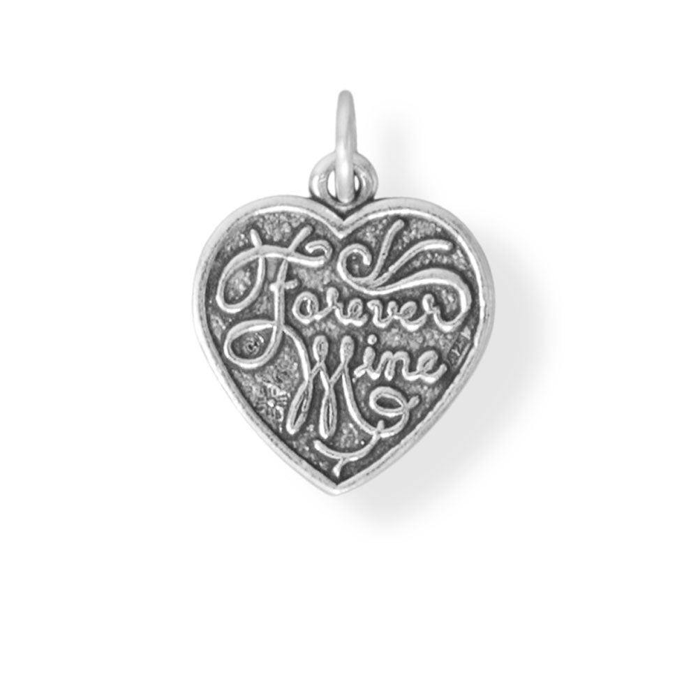 Large "Forever Mine/Forever Yours" Sterling Silver Charm - Sparks and Gem