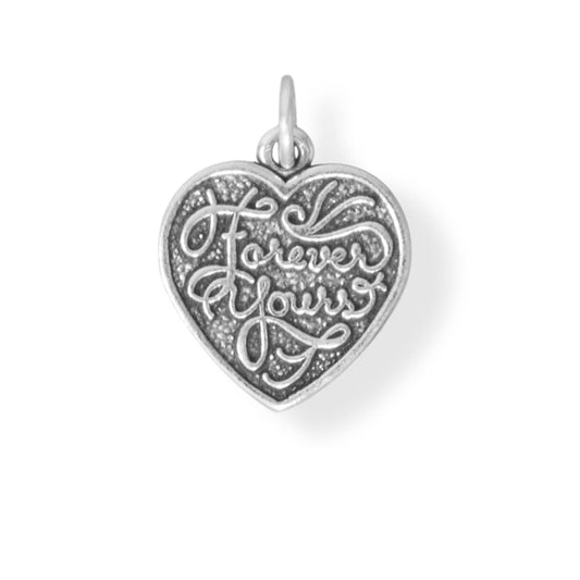 Large "Forever Mine/Forever Yours" Sterling Silver Charm - Sparks and Gem