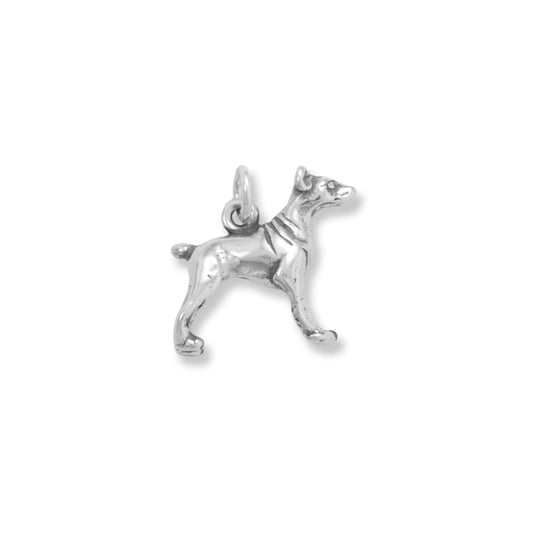 Doberman Pinscher Sterling Silver Charm - Sparks and Gem