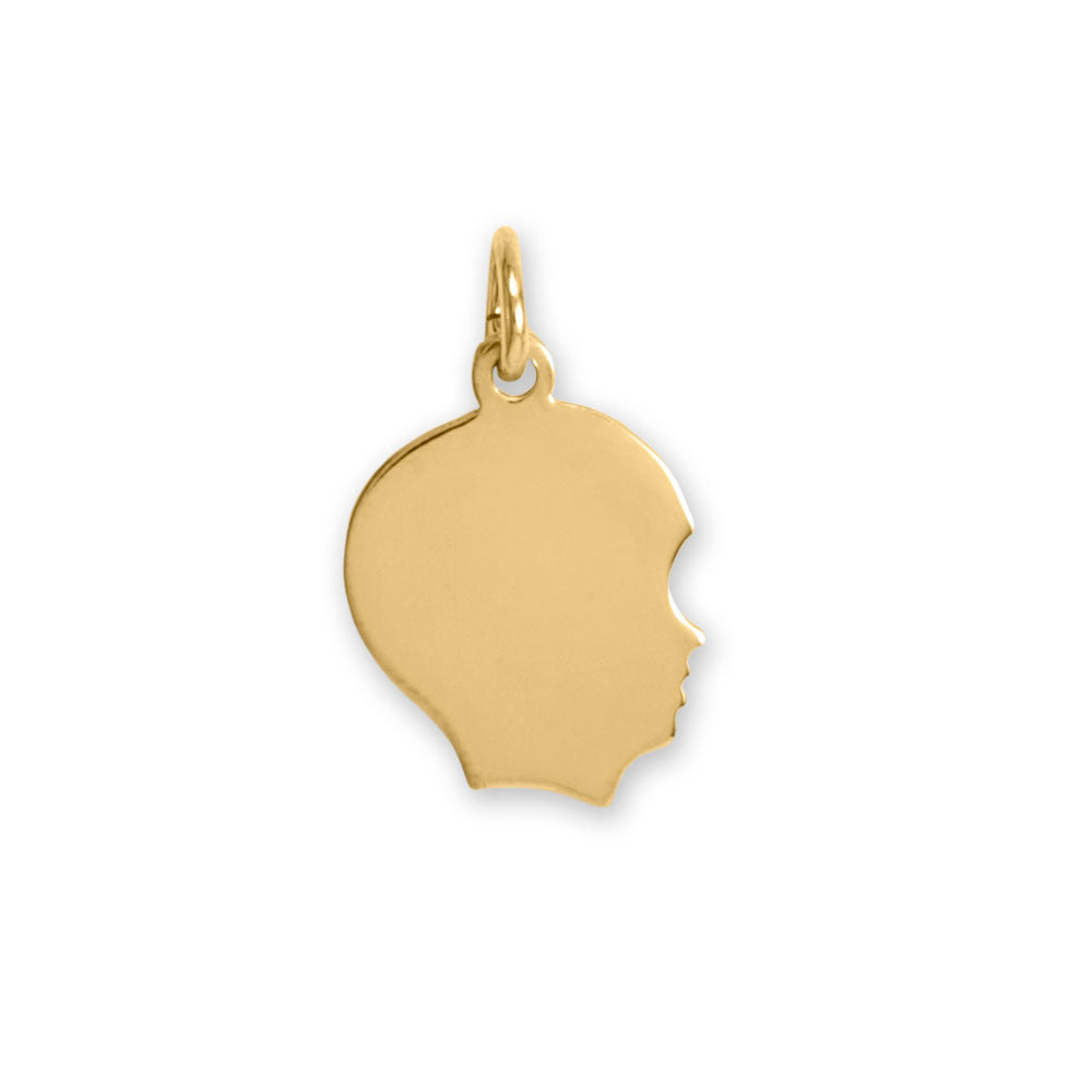 Small 14/20 Gold Filled Engravable Boy Silhouette Pendant