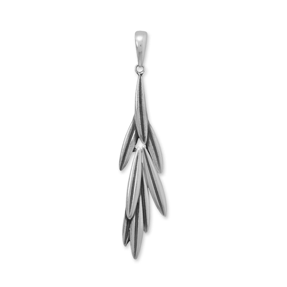 Silver Rosemary Sprig Pendant