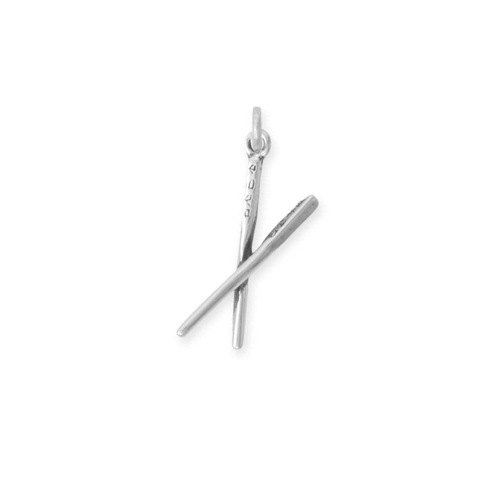 Oxidized 3D Chopsticks Charm