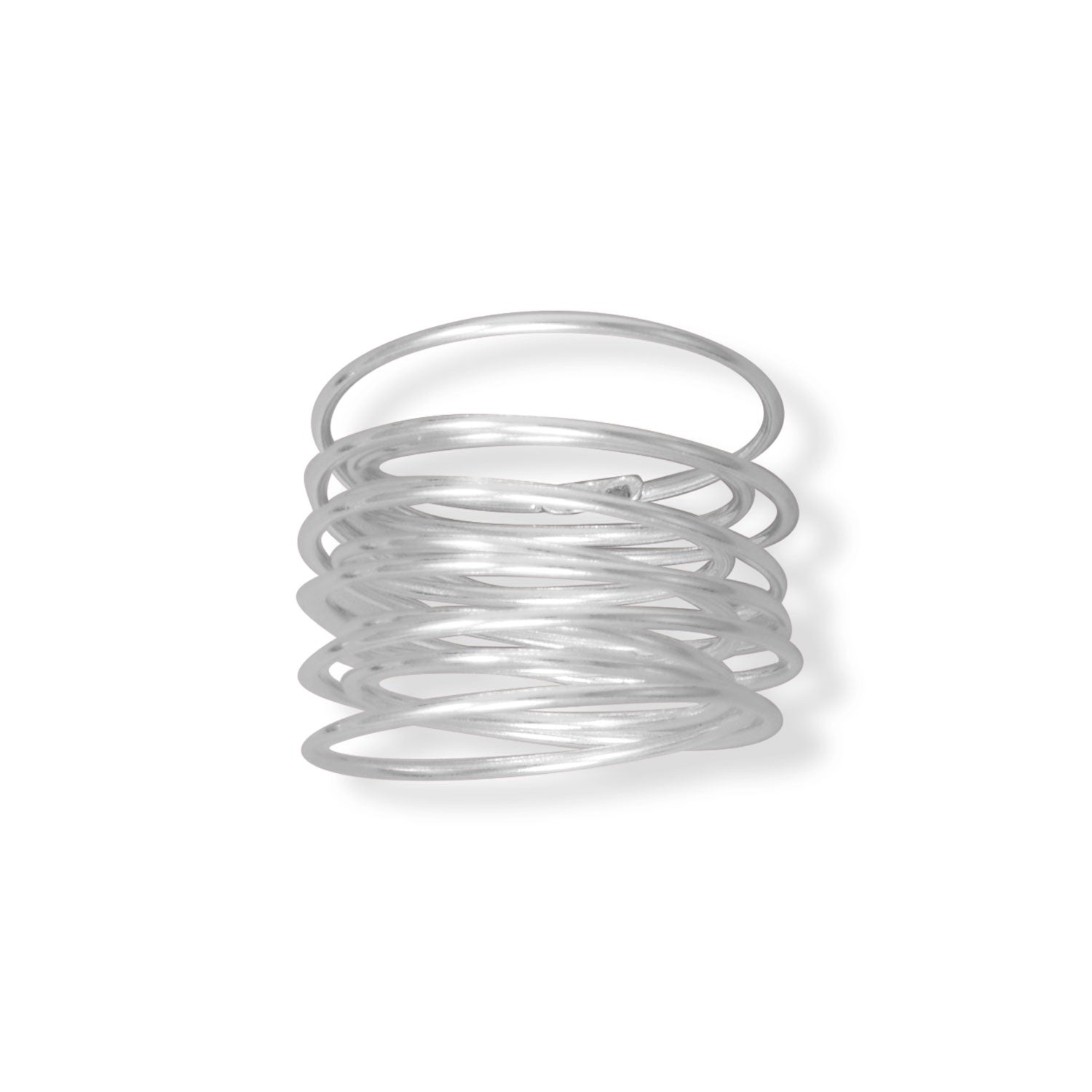 Coiled Spring Sterling Silver Ring - Sparks and Gem