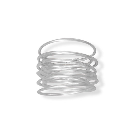 Coiled Spring Sterling Silver Ring - Sparks and Gem