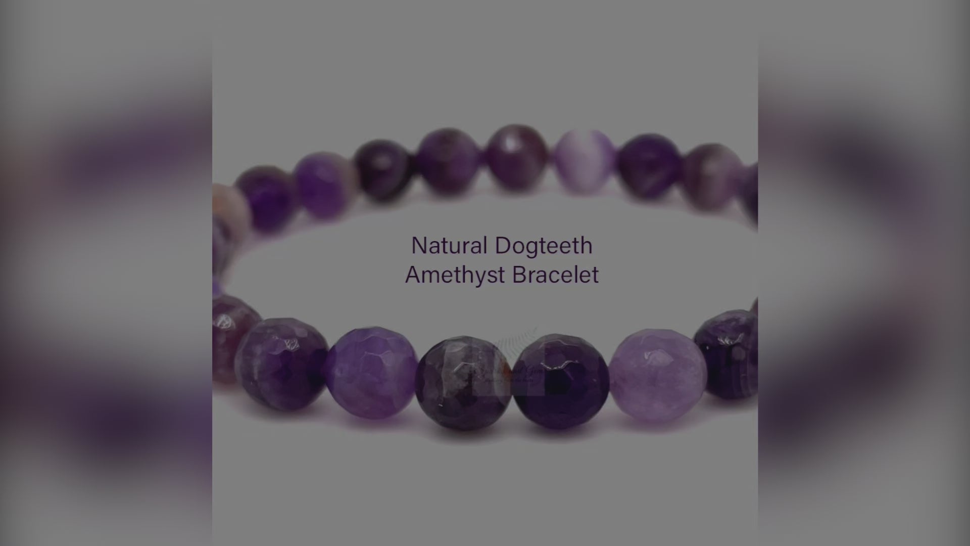 Sparkly Natural Dog teeth Amethyst Gemstone Beaded Stretch Bracelet - Sparks and Gem